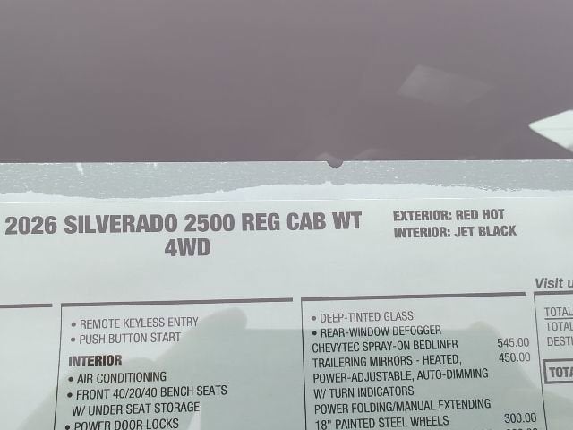 2026 Chevrolet Silverado 2500 HD WT