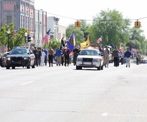 Fernelius Chevrolet at local parade with ballons